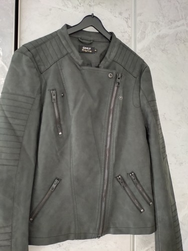 NEU ONLY Leder-imitat Biker-Jacke Gr 36 Herbst/Übergang PU-beschichtet Rock Punk - Bild 22 von 23