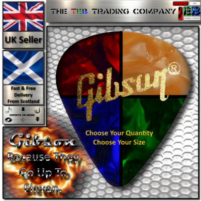 Gibson Standard Gitarren-Plektrum Plektrum - Wählen Sie Ihre Stärke/Menge - UK Verkäufer