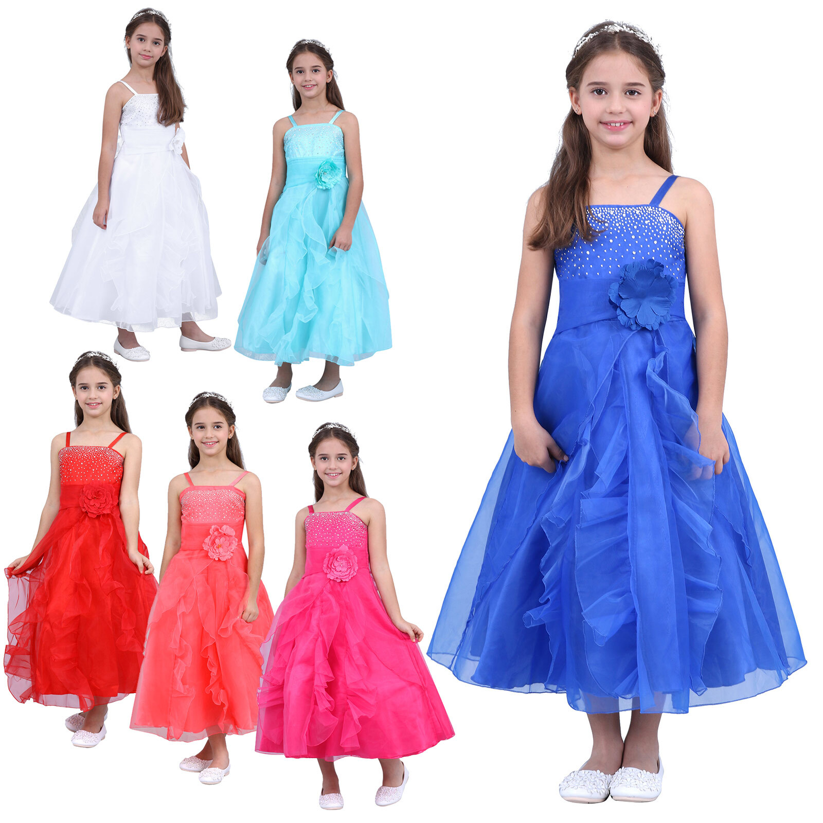 Kids Girls Party Dress Princess Costume Party Dress Wedding Evening Dresses Bag eBay