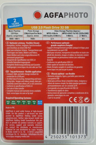 AGFA USB 2.0 Stick 32GB Massenspeicher Flash Drive (silver) 10514 NEU 005-659 - Bild 5 von 5