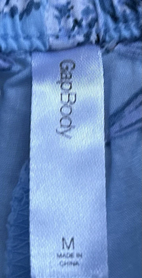 Conjunto de calzoncillos boxer camisola azul floral talla S/M algodón Gap Body para mujer Foto 3 de 4