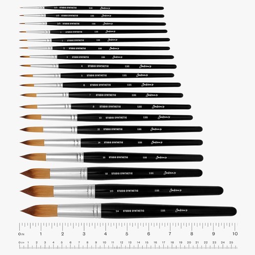 Jackson's : Studio Synthetic Watercolour Brush : Round : Size 4 - Picture 2 of 2