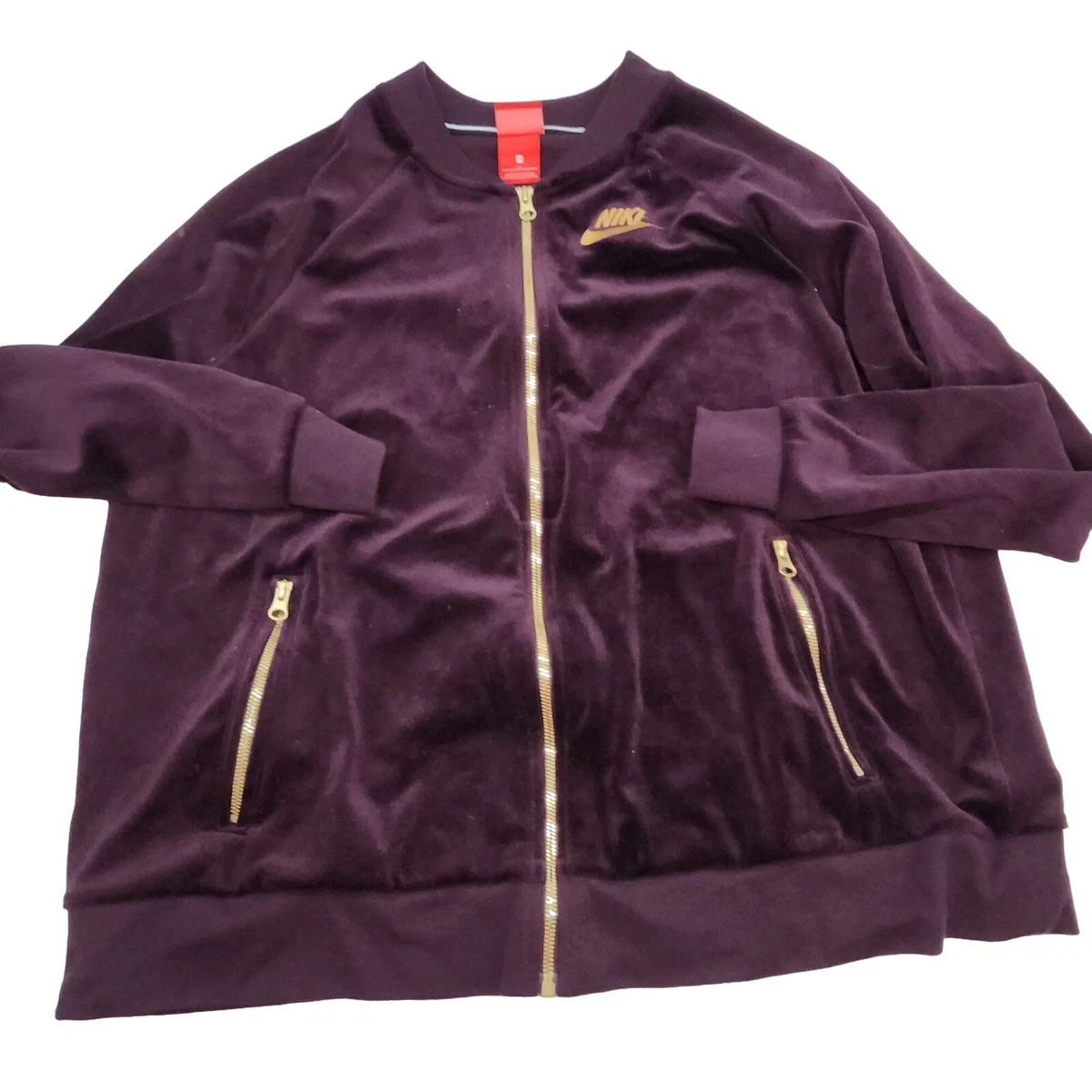 Nike Velour Track Jacket Purple Gold Womens size 1X eBay