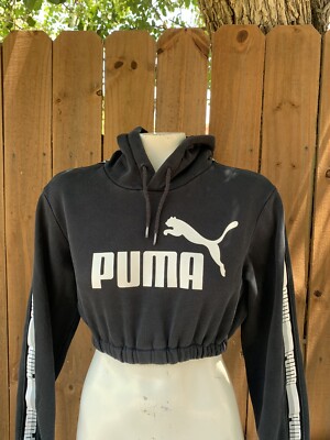 Vintage Puma Custom Reworked Crop Hoodie  Size S/M Streetwear, Urban Style.