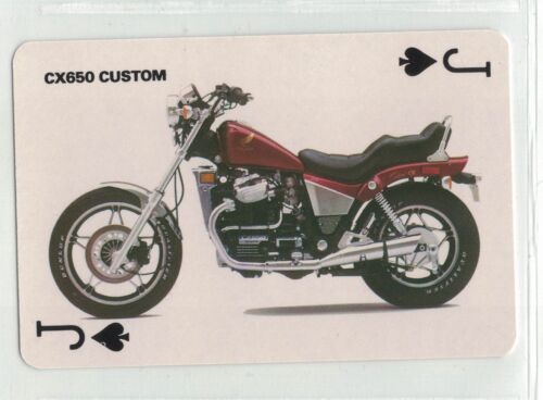 Vintage 1983 Honda CX650 Custom (CX650C) Motorcycle Collectible Playing Card - Afbeelding 1 van 1