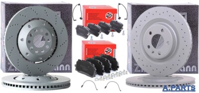 ZIMMERMANN BREMSENSATZ KOMPLETT WK 375 350mm VORNE / HINTEN AUDI A8 D5 4N Q7 4M
