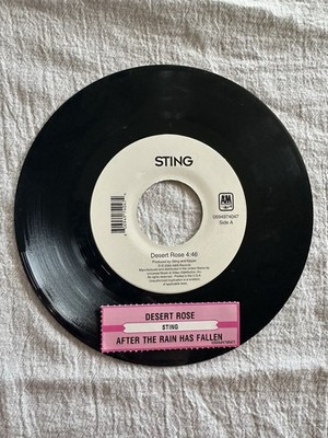 STING DESERT ROSE / AFTER THE RAIN HAS FALLEN A&M 45'' NOS;  Near Mint w/tag