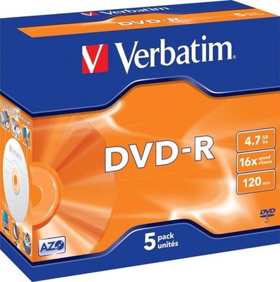 Verbatim DVD-R 43519 (VE5) Blu-ray-Rohlinge DVD-R