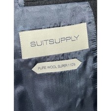 SUITSUPPLY Napoli Solid Gray 100 Wool Mens 98/40R Blazer Sport Coat Jacket