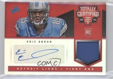 2014 Totally Certified Rookie Signatures Mirror Red 7/25 Eric Ebron Auto 0s3