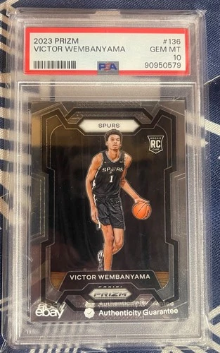2023-24 Panini Prizm Victor Wembanyama #136 Rc Rookie PSA 10