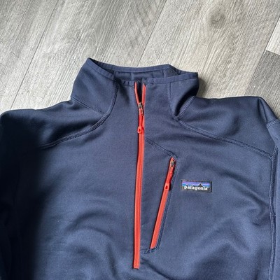 Patagonia Navy Blue 1/4 Zip Pullover Fleece Men's XL Polartec
