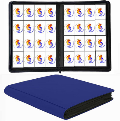 Premium 1664 Cards Capacity Binder 16 Pocket Ringless Side-Loading Card Album
