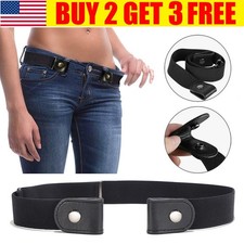 Buckle Free Elastic Invisible Waist Belt for Jeans No Bulge Hassle Men Women USA