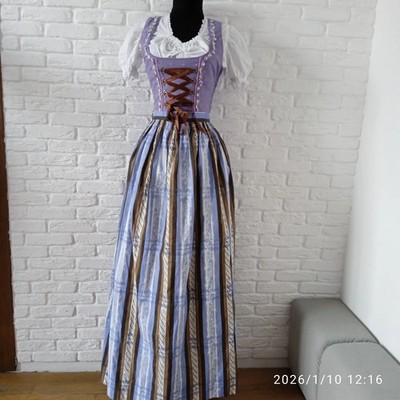 VINTAGE STOCKERPOINT OKTOBERFEST DIRNDL TYROL BLUE WOMEN  DRESS EU 34