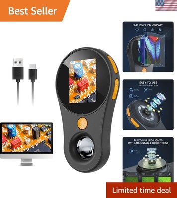 Digital Microscope Mini 500X Handheld Pocket Microscope Camera with IPS Screen