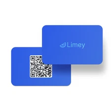 Digital Business Card - Blue Matte Finish | NFC + QR | Tap or Scan to Connect