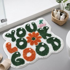 You Look Good Bath Mat Colorful 21x25 Inch Soft and Absorbent Tufted Fun Bath...