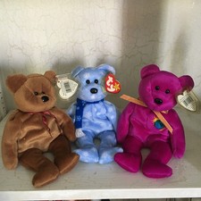 lot of 3 Ty Beanie Baby Teddy bears