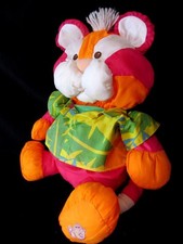 Fisher Price Puffalump Vintage 1987 Pink/Orange Plush LION 8057 Hawaiian Shirt