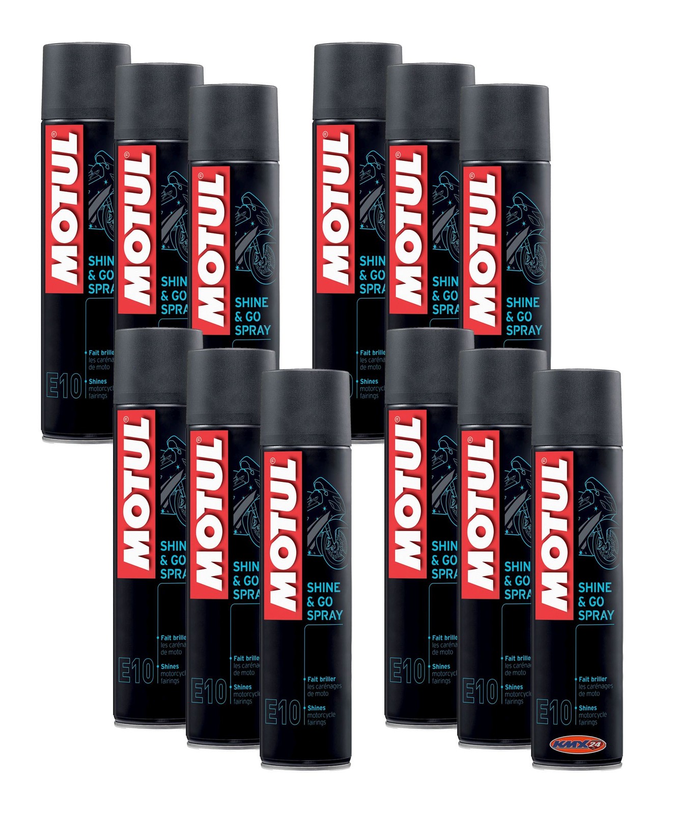 Motul MC CAREâ„¢ E10 Shine&Go Spray High Gloss Deep Care 12x400ml