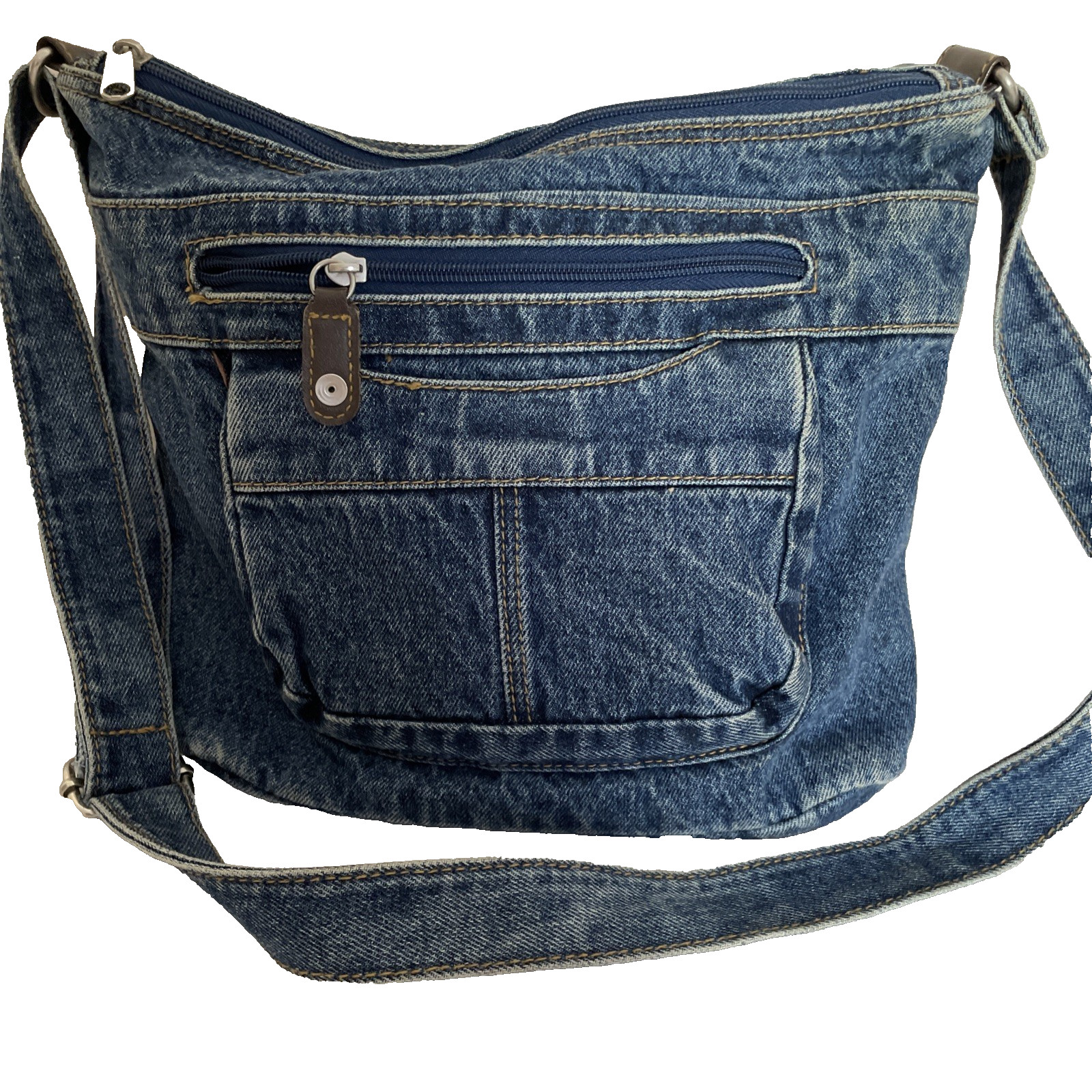 Vintage Y2K Denim Crossbody Shoulder Bag Boho Indie Streetwear Festival Chic