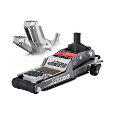 Powerbuilt Xtra Low Profile Floor Vehicle Jack with Safety Bar, Extra Low Car...