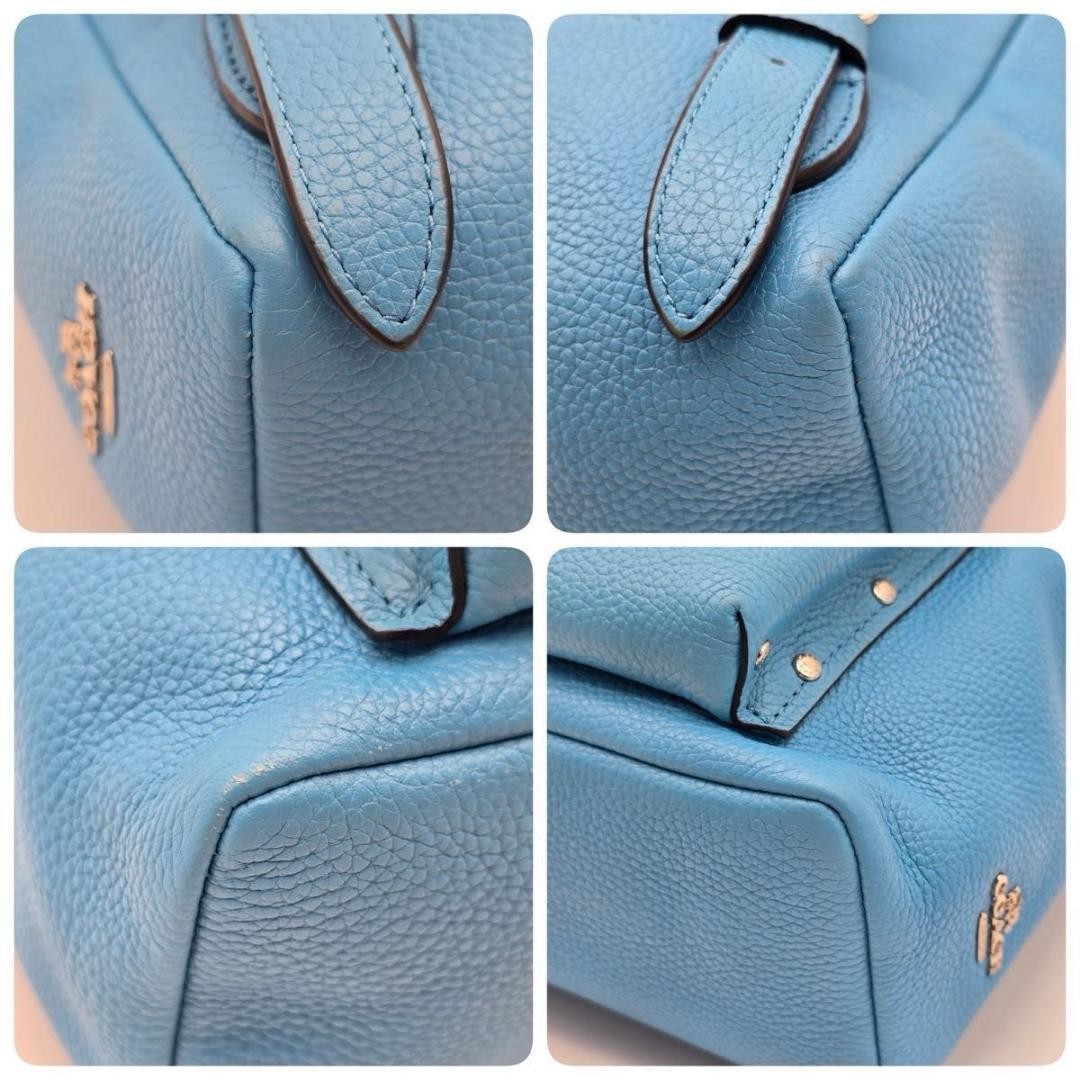 COACH Mini Backpack Turnlock Drawstring Leather B… - image 6