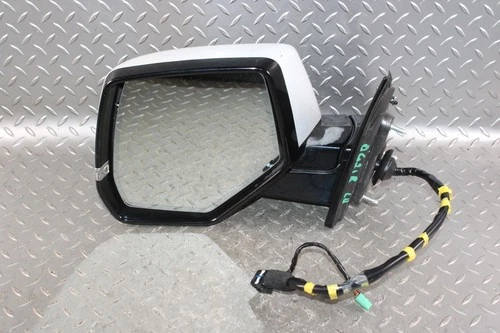 15-20 Escalade *DMG* White Driver Side Left LH Power Door Mirror Blind Spot OEM