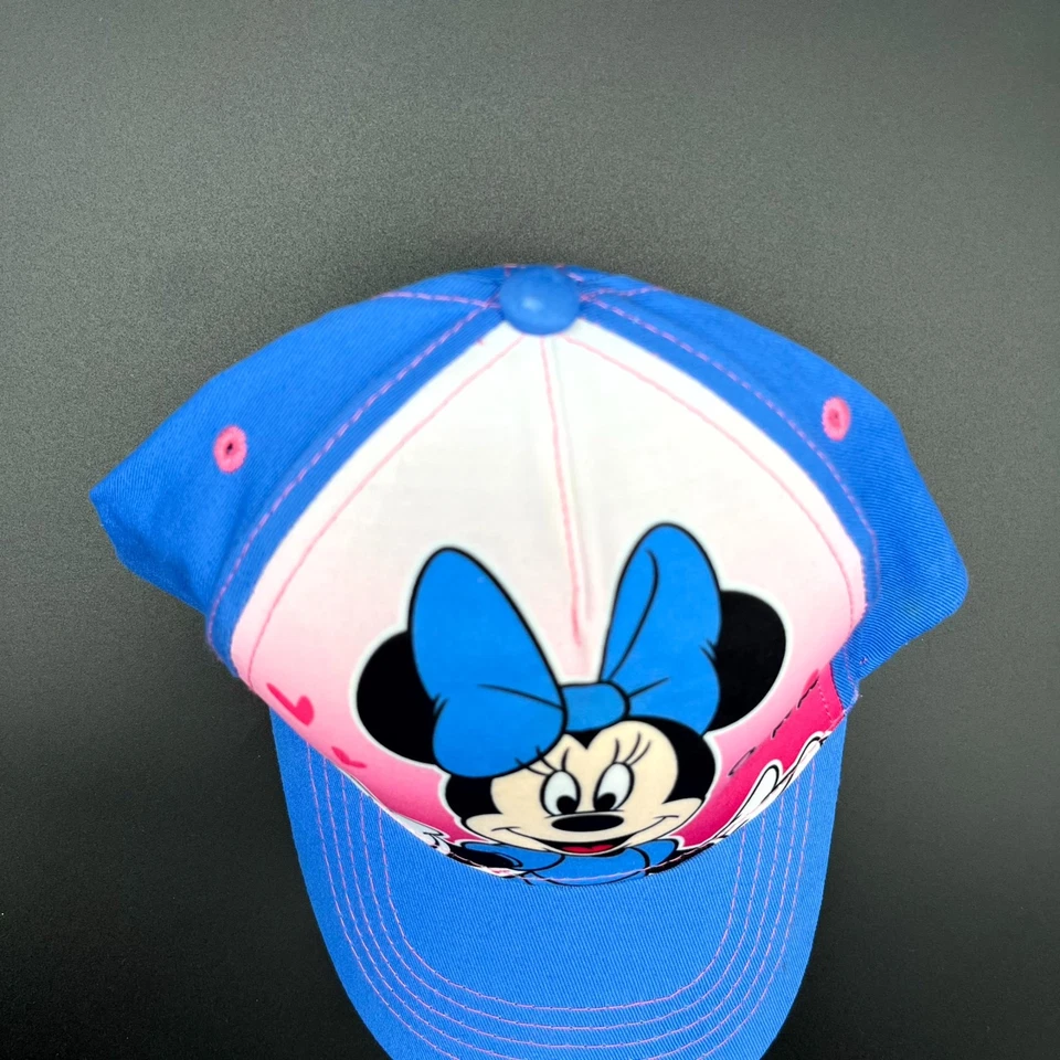 Шляпа Disney Minnie Mouse для девочек синяя бейсбольная кепка с регулируемым ремешком на открытом воздухе - Изображение 4 из 4