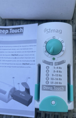 Simag Deep Touch Stimulationsgerät, 5 Einstellungen, Batterie, Weiß/Türkis