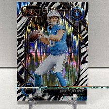 2024 SELECT JUSTIN HERBERT #232 ZEBRA PRIZM SSP - SUPER CLEAN
