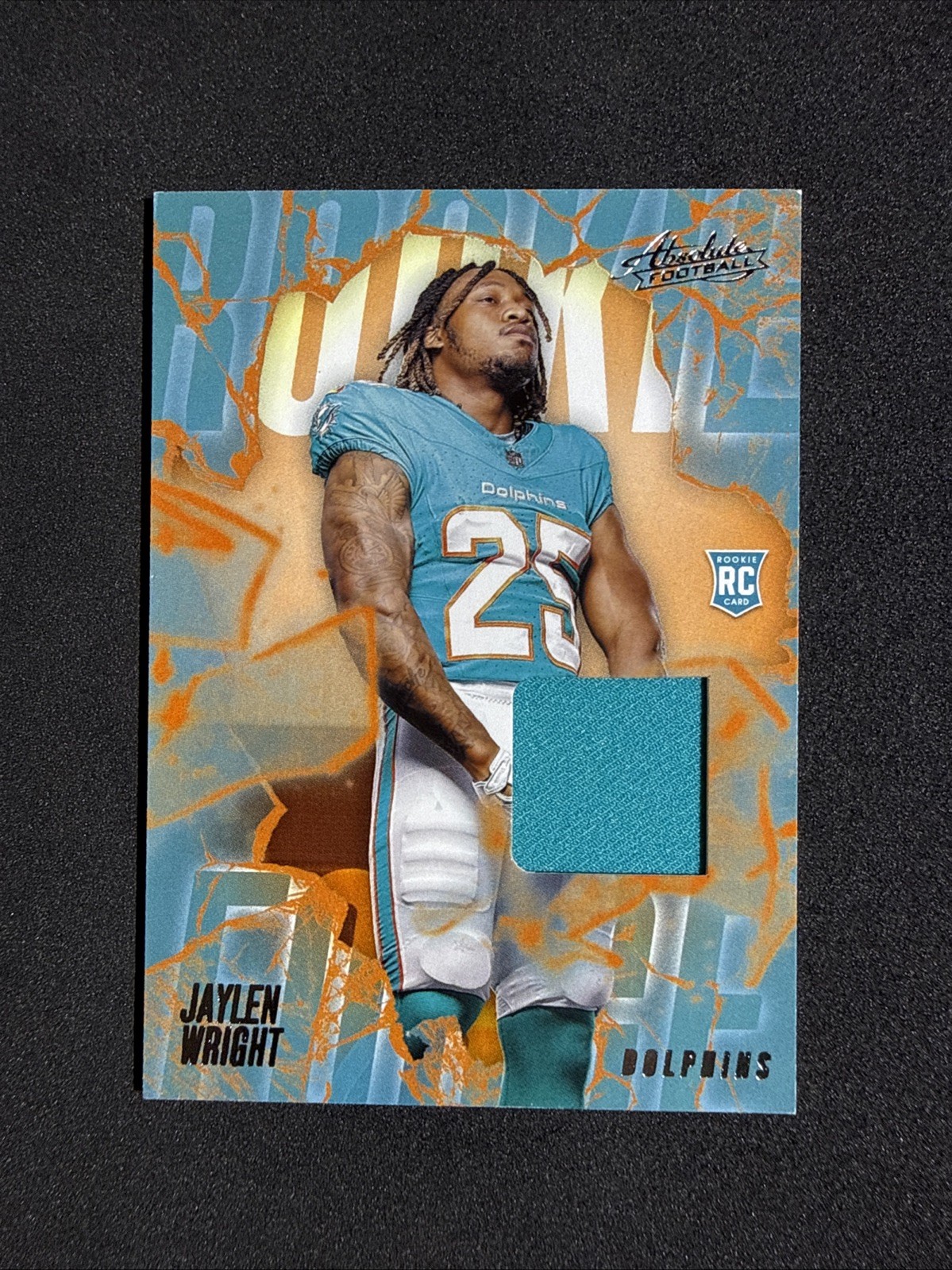 2024 Panini Absolute Jaylen Wright #RF-JWT Rookie Force Patch RC Memorabilia