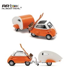 Almost Real 143 Bmw Isetta Orange No.18 With Ski Trailer Diecast Model Set Almost Real 143 Bmw Isetta Orange No.18 With Ski Trailer Diecast Model Set