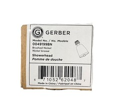 NEW GERBER 0049199 Brushed Nickel Shower Head NIB