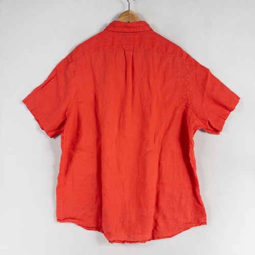 Polo Ralph Lauren Shirt Mens XXL Red Classic Fit Short Sleeve Button Down Casual - Picture 3 of 7
