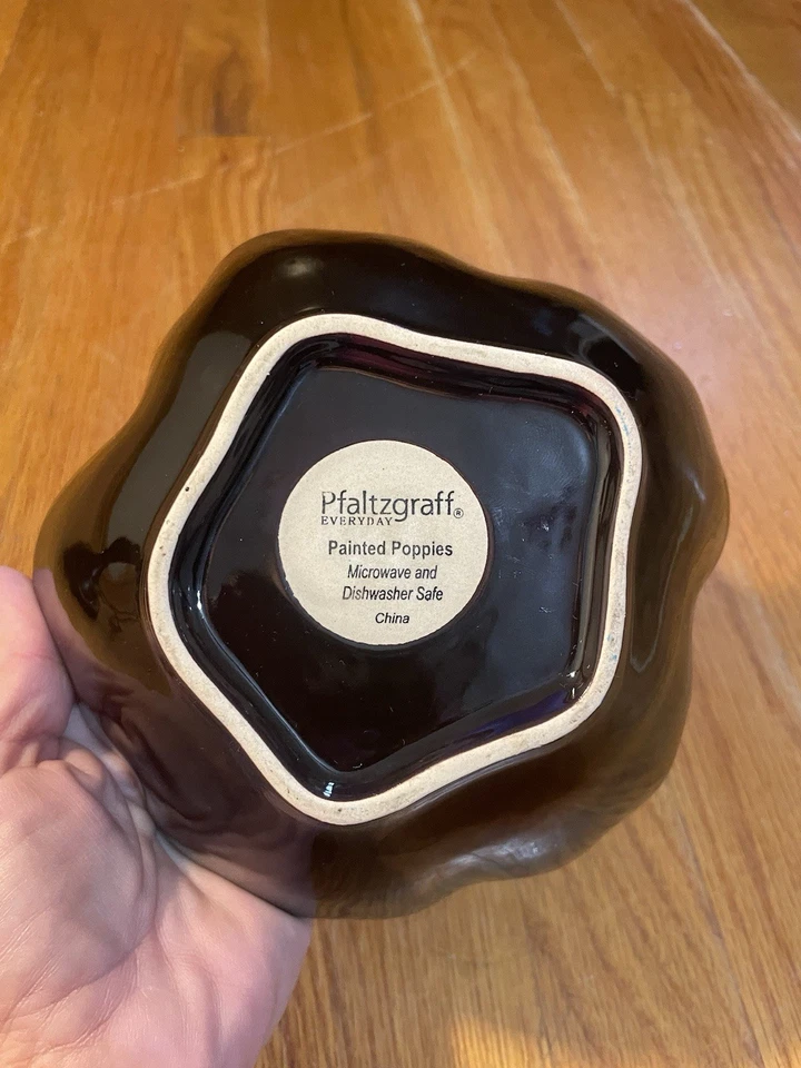 Amapolas pintadas por PFALTZGRAFF cuenco de sopa/cereal Foto 3 de 4