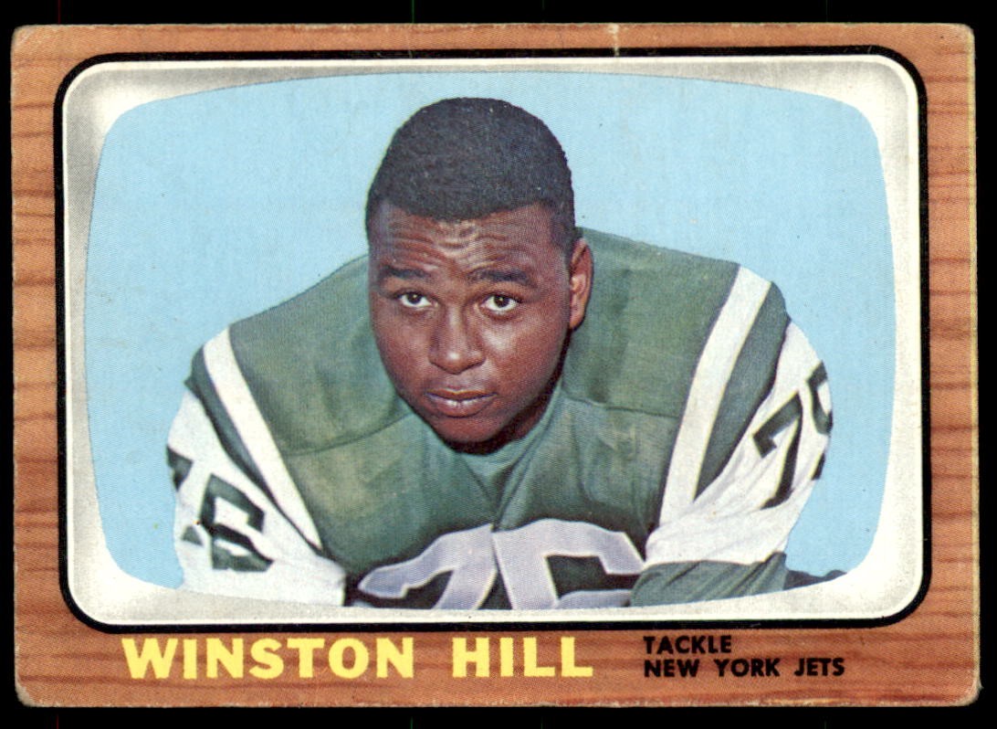 Winston Hill #92 Football Cards 1966 Topps trading card — raw and PSA graded price guide