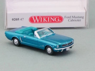 Wiking 020547 Ford Mustang Cabriolet türkisblau 1:87 wie NEU! OVP 1706-22-36 - Bild 1 von 4