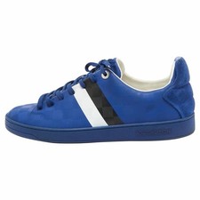 Scarpe da ginnastica Louis Vuitton 1290$ sneakers frontrow blu taglia 7,5/42 Damier Infini