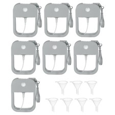 7pcs Mini Card Spray Bottles,38ml Fine Spray Bottle with Hook and Funnel(Grey)