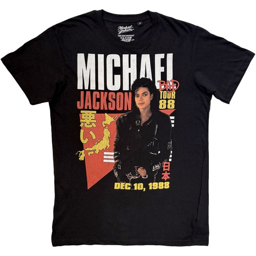 Michael Jackson - Bad Tour '88 Tokyo - Black  t-shirt - Afbeelding 1 van 2