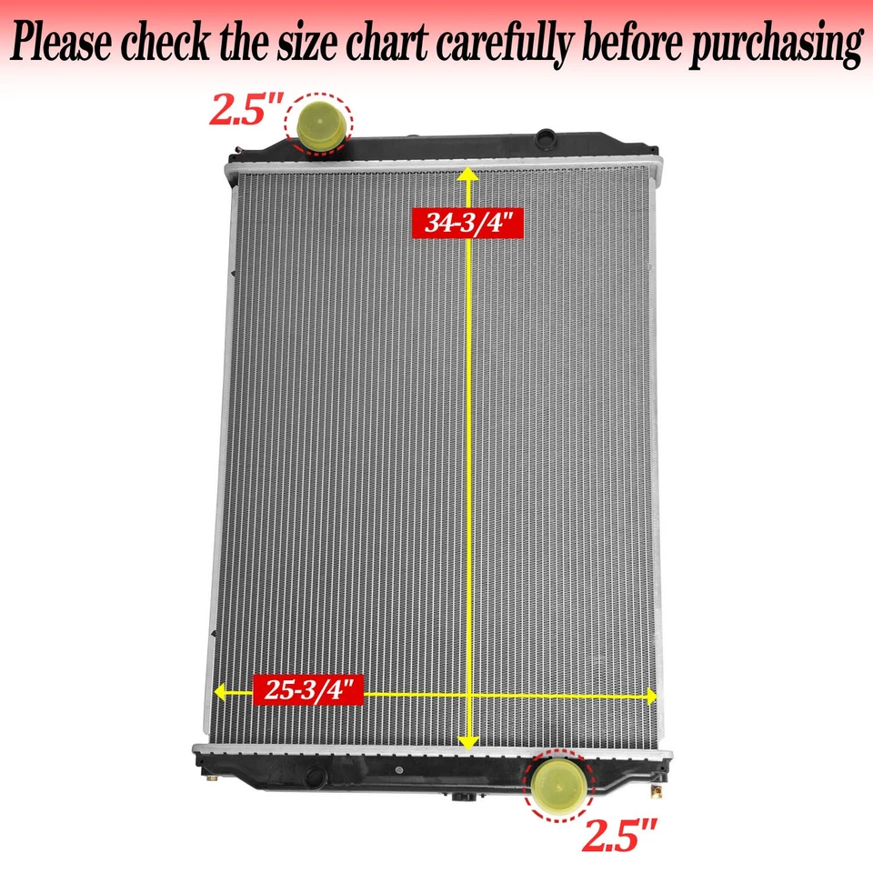 Aluminum Core Radiator FIT 1995-2002 Volvo WG WAH #1002390 1003190 1003352 Foto 3 de 4