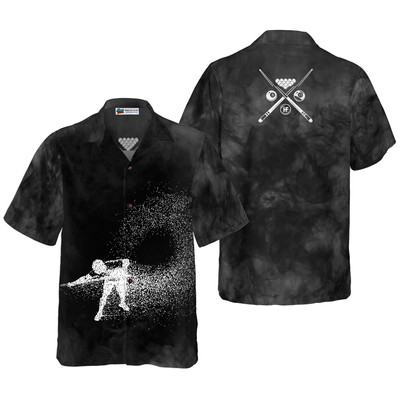 Billiards On Smoke Background Hawaiian Shirt