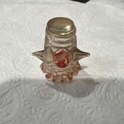 Vintage Clear Glass Souvenir thimble 