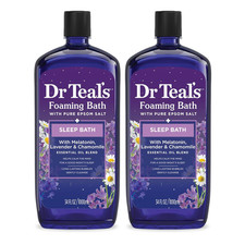 Foaming Bath with Pure Epsom Salt, Sleep Blend with Melatonin 34 Fl Oz Pack of