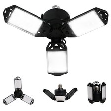 LED Garage Light 80W 8000LM 3 Panel Adjustable 6500K Daylight NEW