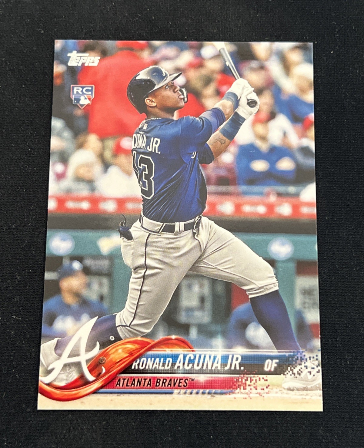 2018 Topps Update Ronald Acuna Jr (Vertical Blue Jersey) #US250 Atlanta Braves