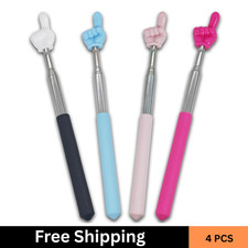4 PCS Extendable Pointer Finger Stick - Bright Colored Telescopic Teachers Point