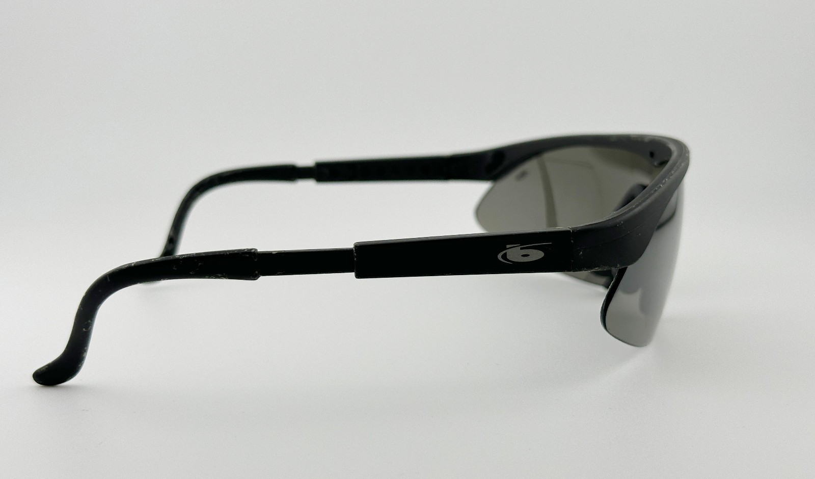 Vintage BOLLE Micro Edge Black Shield Sunglasses, Gray Lens - LOOK image 8